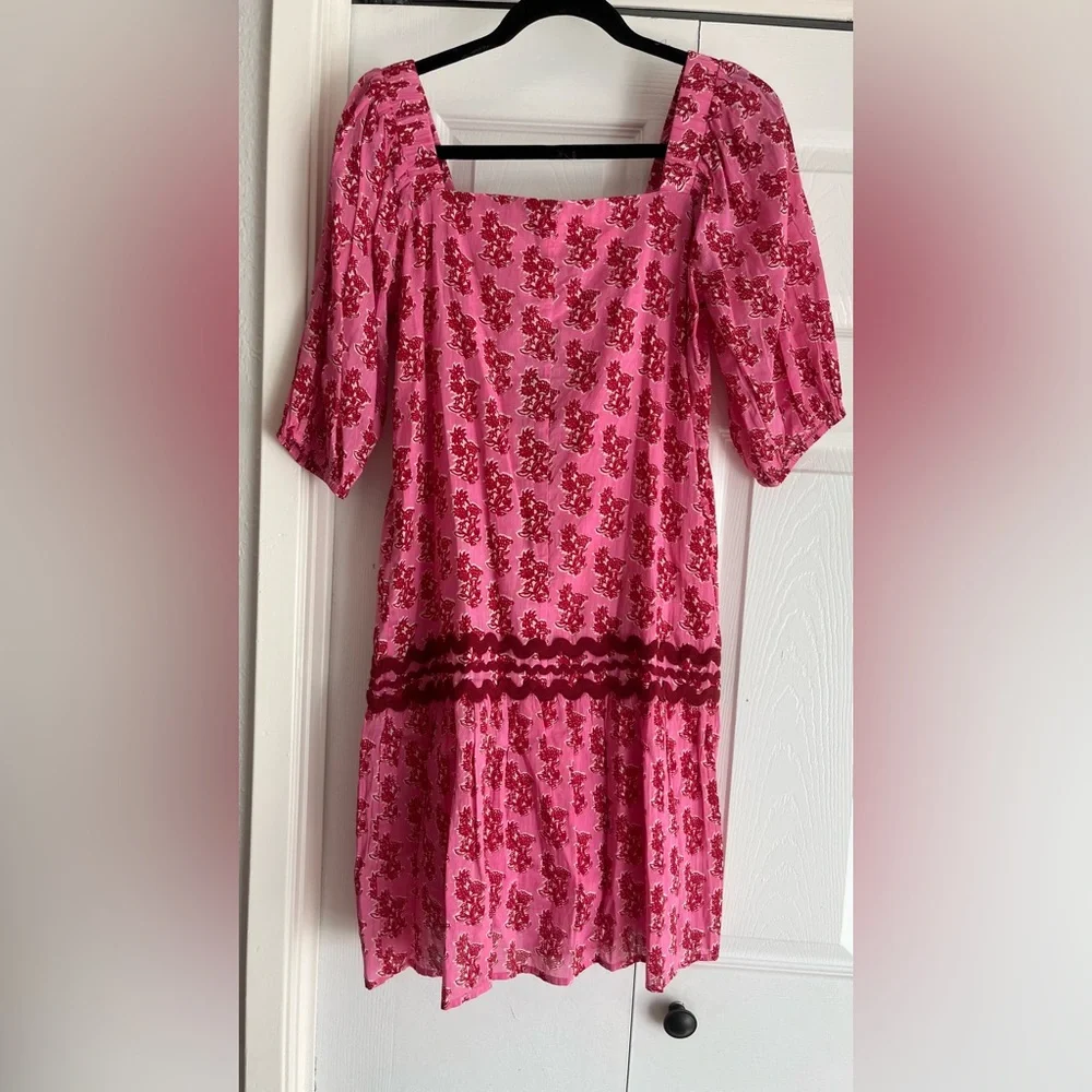 Ro’s Garden Hamilton Helsinki Block Print Floral Mini Dress